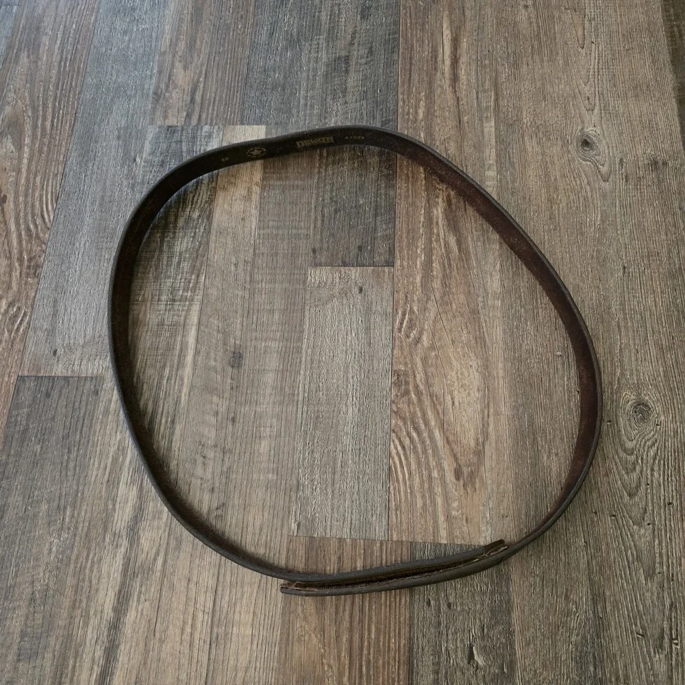 Duluth Trading Co Belt Mens 50 Brown Leather Hook and Loop Workwear USA 81024